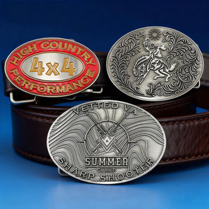 Hebillas <span class=keywords><strong>de</strong></span> Cinturón <span class=keywords><strong>de</strong></span> Latón Duradero, Estilo Western Unisex, Clásicas y Pulimentadas, para Cinturones <span class=keywords><strong>de</strong></span> Cuero Vaquero, Coleccionables - Product Image 5