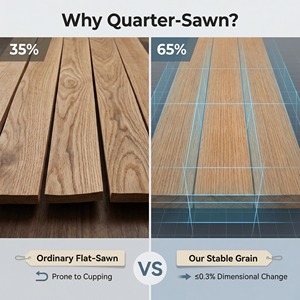 Parquet en <span class=keywords><strong>chêne</strong></span> blanc scié en quart avec revêtement en alumine, certifié FSC pour studios de design - Product Image 3