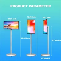 Téléviseur portable 22 pouces avec tablette, caméra 8MP, écran tactile IPS, support à roulettes, home cinéma intelligent, Android 15 TV 1920x1080 Noir USB