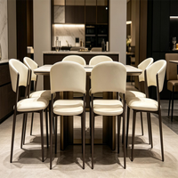 Ensemble de salle à manger en bois moderne et luxueux 5 pièces avec table rectangulaire et 4 chaises, écologique, pour hôtel et appartement