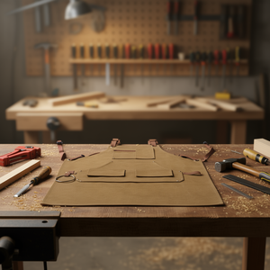 Db Long 16 Oz <b>Leather</b> Carpenter <b>Apron</b> Heavy Duty Canvas Tool <b>Apron</b> For Woodworking Fully Adjustable And Comfortable - Product Image 2