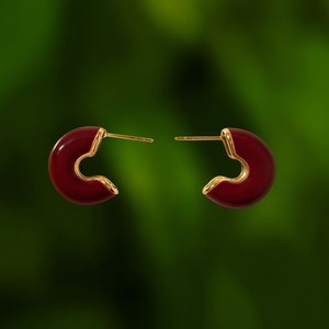 Pendientes de Moda con Cristales, Acero Inoxidable 316L, Baño de Oro PVD, Resistentes al Rojo, Sostenibles - Product Image 3