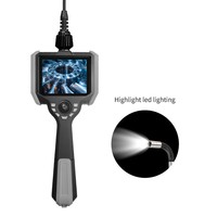 Endoscope industriel portable détachable à rotation 360°, mini caméra 720P HD, étanche IP67, écran 5 pouces, zoom 5X