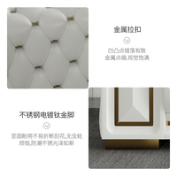 Canapé d'hôtel de luxe, ensemble de canapés sectionnels en cuir, style européen, mobilier de salon, ensemble de meubles Chesterfield pour appartement