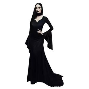 Robe longue noire de <span class=keywords><strong>Morticia</strong></span> <span class=keywords><strong>Addams</strong></span> |   Robe gothique vintage d'Halloween |   Costume de la <span class=keywords><strong>Famille</strong></span> <span class=keywords><strong>Addams</strong></span> - Product Image 2