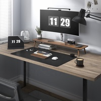 Monitor de madera para ordenador portátil, soporte elevador con pies en ángulo para muebles de oficina y hogar, pantalla de 13 "~ 32"