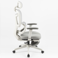 Chaise de bureau de direction ergonomique pivotante de luxe avec repose-pieds pour la maison et le bureau