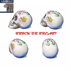 Venta caliente 7,5 pulgadas coloridas calaveras <span class=keywords><strong>de</strong></span> azúcar <span class=keywords><strong>Halloween</strong></span> <span class=keywords><strong>y</strong></span> Día <span class=keywords><strong>de</strong></span> <span class=keywords><strong>los</strong></span> <span class=keywords><strong>muertos</strong></span> decoraciones <span class=keywords><strong>de</strong></span> fiesta <span class=keywords><strong>de</strong></span> mesa al por mayor - Product Image 4