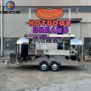 Camion de nourriture mobile multifonctionnel de haute qualité, remorque en acier inoxydable, snack, hot-dog, glace, barbecue à vendre - Product Image 4