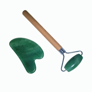 ลูกกลิ้งนวดหน้าหยกเขียวอะเวนเจอรีน ชุดกัวซาและลูกกลิ้งลดบวม - Product Image 5