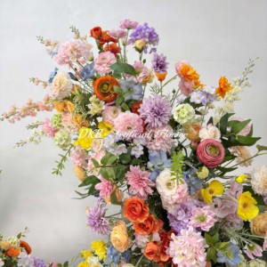 ฮอร์นซุ้มดอกไม้สำหรับงานแต่งงานสีน้ำเงินและสีขาวฮอร์นซุ้มดอกไม้ประดิษฐ์ฉากหลังของตกแต่ง - Product Image 4