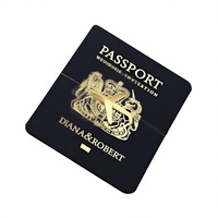 Maßgefertigte Goldfolie Reisepass Hochzeitseinladung Bordkarte RSVP-Karten-Set Reise-Thema Event-Einladung