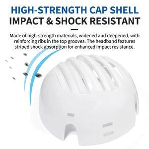 Cappello di Sicurezza Industriale Leggero in Rete di Poliestere con Nervature Antiurto CE EN812, Guscio Interno Rimovibile in PE ABS, Cappello Antiurto - Product Image 5