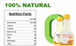 Jarabe de Alulosa Keto-Friendly 99.5% Líquido Amarillo Claro, Jarabe de Fruta del Monje Cero Calorías, Jarabe de Alulosa de Fruta del Monje - Product Image 2