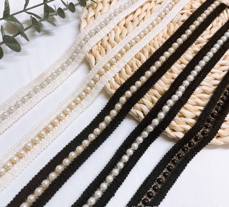 JFL031 Sewing Accessories Pearls Beaded Lace
