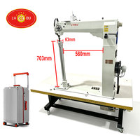 Machine à coudre industrielle à bras long LVBU 8703 pour bagages et valises, idéale pour les sacs de voyage rigides
