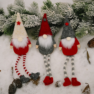 Décoration de Noël, ornement d'arbre, <span class=keywords><strong>elfe</strong></span> fait à la main, gnome suédois à longues jambes, gnome de Noël suspendu, Tomte - Product Image 5