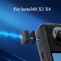 Coton coupe-vent réducteur de bruit pour microphone Insta360 X4 X5, pare-brise réutilisable, réduction du bruit du vent, amélioration audio