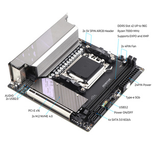 AM5 B650i Night Devil SATA integrado <span class=keywords><strong>DDR4</strong></span> ITX placa base compatible con AMD para Ryzen 7000/8000/9000 serie CPU DDR5 <span class=keywords><strong>RAM</strong></span> servidor nuevo - Product Image 2