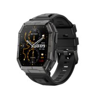Montre connectée GPS étanche 3ATM K78, batterie de 1000 mAh, grand écran carré HD de 1,95 pouces, montre connectée GPS tactique pour homme