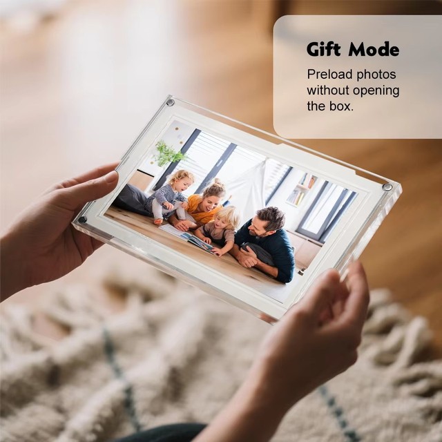10.1 Inch IPS LCD Digital Photo Frame Acrylic Touchscreen Video Playback MP4 Clock Gift Home Decor