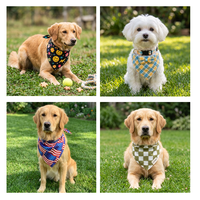 Soğutucu Yansıtıcı Nefes Alabilen Ayarlanabilir Pamuklu Köpek Bandanaları Küçük Orta Boy Köpekler için Yaz Dış Mekan Yürüyüşü Evcil Hayvan Aksesuarları