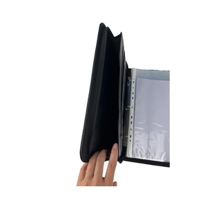 Porte-<span class=keywords><strong>documents</strong></span> A4 en cuir PU imprimé UV de haute qualité, ensemble de classeurs <span class=keywords><strong>administratifs</strong></span> à 4 trous, fonction fermeture éclair, fonction feuilles mobiles - Product Image 5