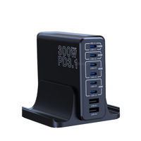 Station de charge rapide Kabbol 670W 8 ports PD QC3.0 USB-C GaN III avec chargeur pour ordinateur portable 140W et chargeur de voyage 40W pour appareil photo et écouteurs