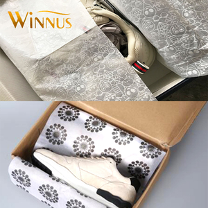Papel de Seda para Envolver Regalos, Transparente, Blanco y Negro, Reciclable, con Impresión de Logotipo Personalizado, para <span class=keywords><strong>Ropa</strong></span>, Bufandas, Zapatos y Regalos - Product Image 2