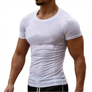 Nouveau T-shirt de course pour homme avec logo frontal, séchage rapide, anti-UV, respirant, manches courtes, fitness, entraînement, gym, vêtements décontractés - Product Image 5
