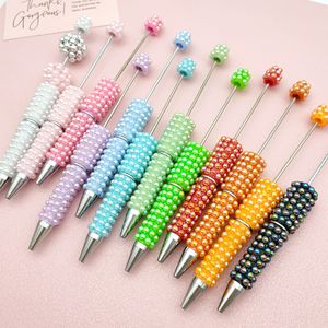B7039 Volledig Plastic Parelsnoer Balpen Handgeplakt Bling Kraal Diy Creatieve Kleurrijke Hars Strass Kantoorgeschenk - Product Image 5
