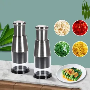 Hachoir manuel multifonction en acier inoxydable pour ail et oignon, trancheur et broyeur de légumes, outil de cuisine - Product Image 4