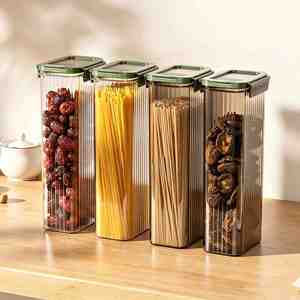 Household Plastic Sealed Eco-Friendly Stackable Pasta Storage Bucket Large Volume Kitchen Dry <b>Noodle</b> Organizer Container - Product Image 4