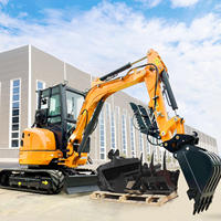 Prix des mini excavatrices 3,5 tonnes Kubota Engine excavatrices petite pelleteuse avec ensacheuse CE EPA EURO5 Machine excavatrice multifonctionnelle