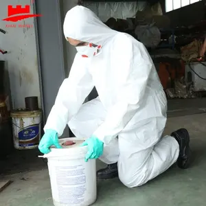 Non Woven Microporous Disposable Heavy Chemical Spray Safety Coverall Type 5/6 Disposable Protective Coverall Safety Gown