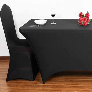 Protector de Mantel Rectangular de LICRA elástico de 6 pies, cubierta de mesas plegables para boda, banquete, fiesta, manteles ajustados - Product Image 6