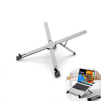 Cadeaux d'affaires, support d'ordinateur portable réglable, pliable, antidérapant, en alliage de zinc, support pour ordinateur portable, super mini