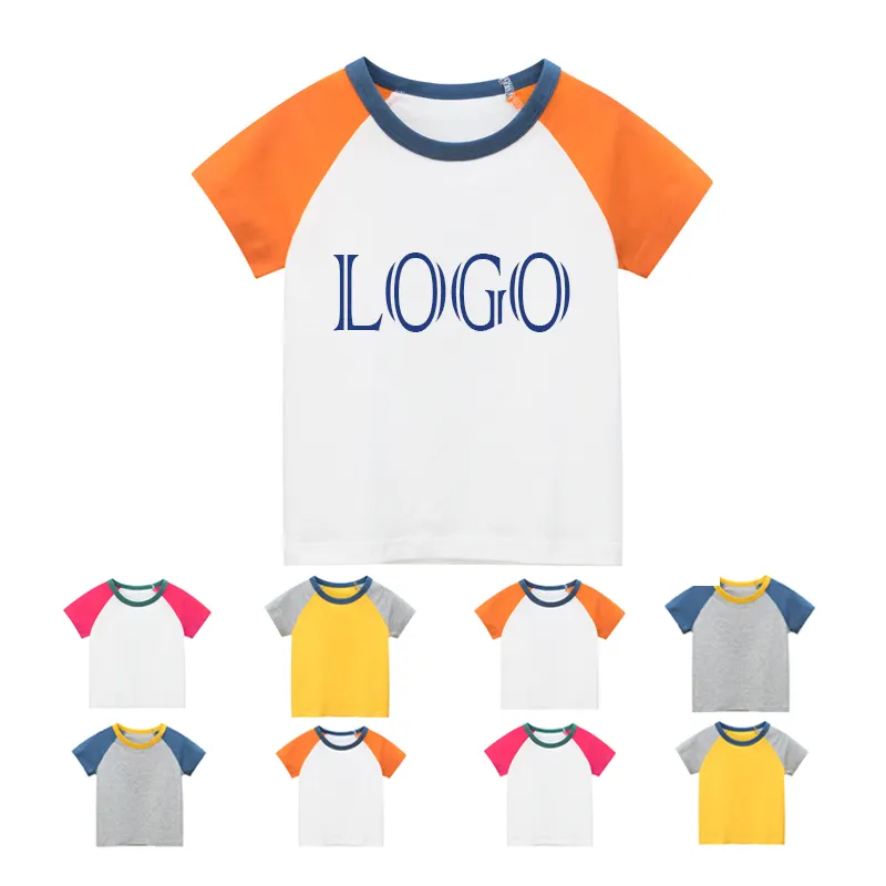 Produttore personalizzato bambino manica corta Raglan cotone bambini tshirt vuoto girocollo bambino top Ultra morbido bambini Tee ragazzi tshirt ragazza