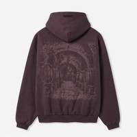 Hoodie d'hiver imprimé surdimensionné 365 GSM pour homme – Haut streetwear de luxe premium en coton peigné épais à épaules tombantes