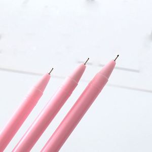 Promotional Creative Girl's Love Heart Shaped Pink Plastic Gel <b>Pen</b> With Manufacturer Printed Customized Logo for Student - Product Image 2