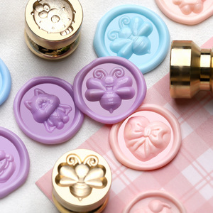 Mini tampon à cire en cuivre 1,5 cm, motif animal mignon pour la décoration de journal - Product Image 3