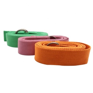 Ins vente chaude personnalisé réglable double <span class=keywords><strong>D</strong></span> anneau coton yoga étirage sangle bande de fitness ceinture - Product Image 2