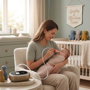Aspirador Nasal Eléctrico <span class=keywords><strong>para</strong></span> Bebés YOOHAN, Diseño Anti-reflujo, Succión Suave y Ajustable, Limpiador Nasal Recargable e Inteligente <span class=keywords><strong>para</strong></span> Recién Nacidos - Product Image 4