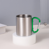 Bouteille d'eau isotherme en acier inoxydable écologique avec poignée mousqueton pour sports de plein air, camping, randonnée, cadeaux d'affaires