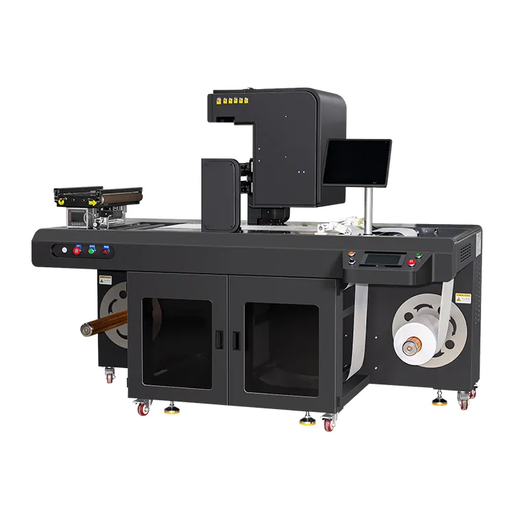 HK-RP1600B-UV größere Etikettiergeschwindigkeit × breiter Reichweite Drucker Rolle zu Rolle Maschine für Drucker