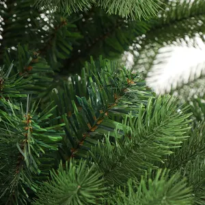 혼합 매달려 나무 PE 뾰족한 잎 PE 트럼펫 머리 둥근 잎 럭셔리 인공 크리스마스 장식 트리