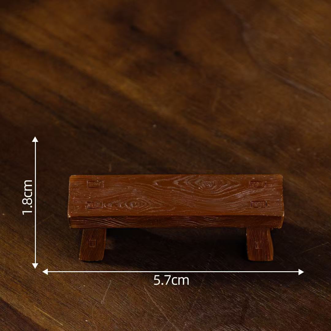 Taburete imitación caoba