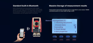 반사 및 1000 미터 작업 기능이 없는 고정밀 측정기를 KTS-442R10U 토탈 스테이션 - Product Image 6