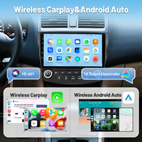 Lecteur multimédia de voiture à écran tactile Android 13 de 10 pouces avec Navigation GPS Bluetooth FM CarPlay pour Honda Accord 2003-2007