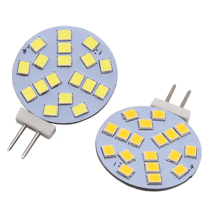 G4 LED Bulb Lamp Super Bright Round Shape G4 LED Light 3W Camper Cabinet Dome Light AC/DC12-30V Bi-Pin G4 Base Aluminium